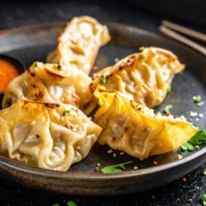 Veg Pan Fried Momos [6 Pieces]
